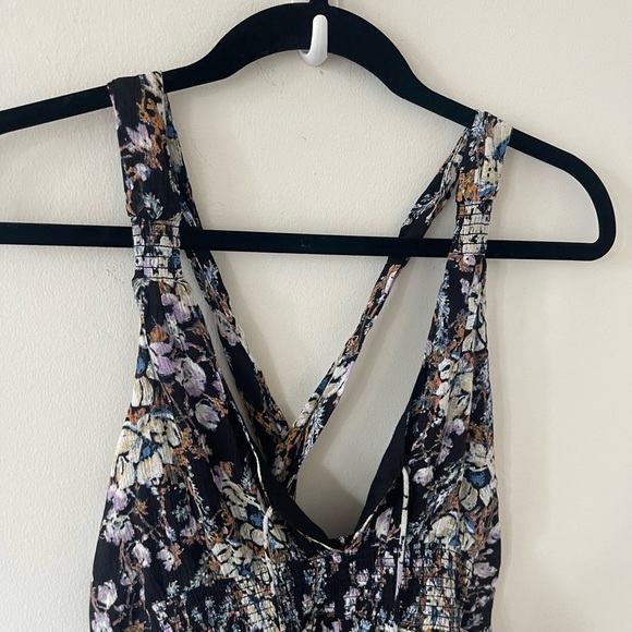 Free PeopleTwist Back Floral Boho Mini Dress Medium - Picture 3 of 7
